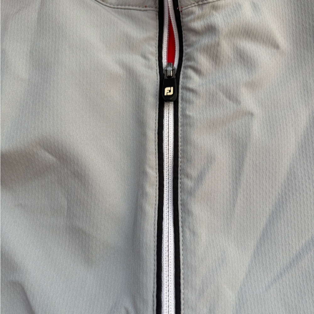Footjoy Men’s 1/4 Zip Pullover Golf Jacket Gray/Red Size Large - Picture 5 of 7